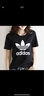 阿迪達斯（adidas）短袖女2025夏季款三葉草運動(dòng)服跑步健身舒適時(shí)尚休閑短袖女T恤 GN2896/三葉草黑色 XS 曬單實(shí)拍圖