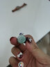 西璽 天然翡翠A貨玉戒指玫瑰花玉石指環(huán)手工編織女翠玉戒子花朵戒面 棕繩下單請備注指圍 曬單實拍圖