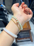 小米星和田玉散珠和田玉手串女晴水串珠手工diy手鏈 中冰晴-4mm*10顆裝新升級(jí)賞峰老 曬單實(shí)拍圖