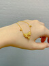 中國(guó)黃金（CHINA GOLD）黃金手鏈女足金蝴蝶結(jié)鈴蘭花手鏈七夕情人節(jié)禮物送女友老婆 足金蝴蝶結(jié)鈴蘭花手鏈約4.2g 曬單實(shí)拍圖
