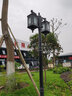 凱優(yōu)美  景觀燈家用復古室外燈庭院小區(qū)led燈高桿花園別墅戶外防水路燈 金扇門2.65米黑色（接電款） 曬單實拍圖