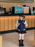 英氏（YEEHOO）女童外套兒童棒球服中大童裝學院風上衣休閑時尚秋裝 深藍 120 曬單實拍圖