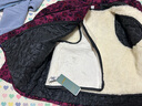 恒源祥羊毛棉襖皮毛一體中老年棉衣服保暖媽媽裝外套老人冬季加厚羊皮襖 紫色 羊羔毛 4XL建議120-135斤 曬單實(shí)拍圖