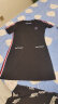 QIYUN原创女装 修身连衣裙女夏季新款短袖运动休闲简约时尚裙子 黑色 L (105-120斤) 实拍图