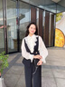 羅蒙（ROMON）法式時(shí)尚長(zhǎng)袖雪紡襯衫女春秋裝2025秋季新款洋氣小衫百搭顯瘦上衣 杏色 L -105-115斤 曬單實(shí)拍圖