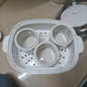 天際（TONZE） 電燉鍋 電燉盅陶瓷燉湯煲湯鍋隔水燉家用多功能大容量陶瓷內(nèi)膽蒸煮鍋 【白色2.5L】DGD25-25AG  2.5L 曬單實(shí)拍圖