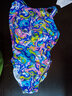 英發(fā)（YINGFA）女士專(zhuān)業(yè)三角連體泳衣多彩碎花成人兒童親子游泳訓練競速游泳衣 656 2XL(身高165-170cm/55-60kg) 曬單實(shí)拍圖