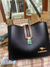 袋鼠【人氣旗艦】包包女包斜挎單肩包撞色時(shí)尚水桶包女士包包 黑色【袋鼠手包卡包】 曬單實(shí)拍圖