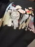 野原琳 國(guó)潮短袖t恤女夏季oversize設(shè)計(jì)感小眾復(fù)古正肩上衣顯瘦潮ins原宿風(fēng)體恤 黑色 L 曬單實(shí)拍圖