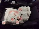 齊選2025毛絨汽車(chē)坐墊冬季車(chē)載座椅屁墊子背靠卡通可愛(ài)車(chē)內裝飾通用女 【毛絨小兔】坐墊＋腰靠+頭枕 曬單實(shí)拍圖