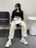 洛夢希菲（ROMOHIPH）品牌老爹鞋女秋季新款透氣運動厚底薄款休閑阿甘鞋 灰色 37 曬單實拍圖