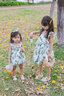 MARC&JANIE【馬克珍妮 蘆芙】?jī)和难b女童棉真絲植物印花吊帶裙220677 綠葉 110 5T 曬單實(shí)拍圖