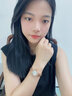 蘭度（LANDU）手表女時(shí)尚港風(fēng)石英女表鋼帶輕奢女士腕表【生日禮物送女友】 6606白玫金+禮盒 曬單實(shí)拍圖