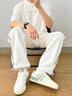 阿迪達(dá)斯（adidas）官網(wǎng)官方三葉草男鞋女鞋 春季新款運(yùn)動(dòng)鞋時(shí)尚情侶休閑鞋耐磨板鞋 白/灰綠-IG6309 42 曬單實(shí)拍圖
