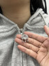 紅笙S999足銀項鏈女生鎖骨鏈生日禮物送女友老婆實用走心閨蜜時尚吊墜 平安鎖福字項鏈 曬單實拍圖