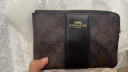 蔻驰（COACH）【品牌直供】520礼物女士深棕色配黑PVC零钱包F58035IMAA8 实拍图