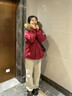 林羽森冬季工裝羽絨棉服女2025新款加厚大毛領(lǐng)派克服棉衣外套寬松棉襖冬 酒紅色 M 推薦110-125斤 曬單實(shí)拍圖