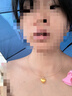 六福珠寶絲綢金足金愛心黃金吊墜掛墜不含項鏈 計價 GJGTBP0001 約2.00克 曬單實拍圖