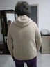 恒源祥秋冬時(shí)尚羊毛開(kāi)衫女士2025新款寬松大碼連帽針織外套休閑保暖毛衣 駝色 3XL 150-160斤 曬單實(shí)拍圖