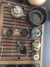 康樂品茶具套裝鈞窯建盞功夫茶具天目釉陶瓷茶壺茶杯高檔辦公送禮品茶具 拉絲珊瑚茶壺蓋碗15入 曬單實(shí)拍圖