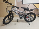 飛鴿高端兒童自行車(chē)山地車(chē)減震雙碟剎男女孩6-8-9-16歲賽車(chē)單速變速車(chē) 頭燈銀色+變速一體輪+減震雙碟剎 18寸適合120-140CM 曬單實(shí)拍圖