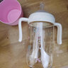 小土豆PPSU布丁奶瓶寬口徑嬰兒寶寶帶手柄吸管水杯一歲以上奶瓶 甜杏粉300mL 曬單實(shí)拍圖