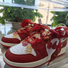 耐克（NIKE）婚鞋女鞋Dunk紅色男女a(chǎn)j婚鞋新中式婚禮喜慶新婚禮物休閑運(yùn)動板鞋 秀禾AJ婚鞋+配飾 【暗紅】 37.5 尺碼偏小 曬單實(shí)拍圖