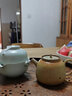 九土日式手工粗陶茶壺帶過(guò)濾泡茶壺復古手抓壺側把壺家用功夫茶具 款式五 窯變黃 曬單實(shí)拍圖