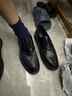 他她2024春商場同款商務(wù)正裝皮鞋舒適百搭休閑新郎鞋男新款MET01AM4 黑色 40 曬單實(shí)拍圖