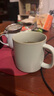 容山堂月白汝窯開片可養(yǎng)陶瓷帶蓋辦公杯綠茶泡茶杯水杯老板個人杯 曬單實(shí)拍圖