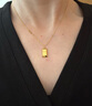 中國(guó)黃金（CHINA GOLD）黃金項(xiàng)鏈女士足金暴富小金磚送老婆生日禮物媽媽 【加重版】約5.2g 曬單實(shí)拍圖