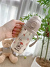 UBMOM吸管杯嬰兒寶寶學(xué)飲杯兒童喝水杯直飲杯牛奶杯吸管奶瓶1-3歲 全新款彈蓋吸管杯-栗子栗子 280ml 曬單實(shí)拍圖