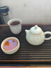 廷懷汝窯原礦瓷中式高端汝瓷功夫茶具套裝泡茶壺側把汝州汝窯單壺 卵青釉-容天壺 曬單實(shí)拍圖