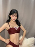 杰里·莫克品牌豹紋無(wú)痕內衣女士聚攏小胸性感美背2025新款前扣文胸內褲套裝 黑色豹紋套裝 85C =38C 曬單實(shí)拍圖