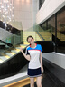 DUBLS夏季新款羽毛球服女裝套裝運動衣服裝男比賽訓(xùn)練速干透氣短袖褲裙 931B黑白女+ZK013黑褲裙 L 曬單實拍圖