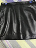 泊詩(shī)蘭 真皮皮裙秋冬新款海寧包臀一步裙短款裙半身裙 P111 黑色 XL【110-120斤】 曬單實(shí)拍圖