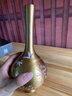 乾簡(jiǎn)純黃銅花瓶擺件辦公室客廳插花創(chuàng  )意簡(jiǎn)約電視柜餐桌干花藝術(shù)裝飾品 （喜上眉梢）彩繪長(cháng)頸銅花瓶 曬單實(shí)拍圖