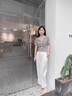 啄木鳥(niǎo)新品平底鞋女2025尖頭淺口瓢鞋豆豆軟底船鞋配裙子仙女鞋溫柔單鞋 米白色 38 曬單實(shí)拍圖