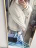 DXOT美式加厚棒球棉服外套女冬季2024新款設(shè)計(jì)感飛行員機(jī)車服夾克寬松 淺灰色  M 曬單實(shí)拍圖
