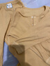 童泰（TONGTAI）寶寶內(nèi)衣套裝春秋季男童女童長(zhǎng)袖衣服家居服內(nèi)衣秋衣秋褲坑條 黃色 90 cm 曬單實(shí)拍圖