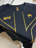 VENUM 毒液UFC聯(lián)名格斗之夜T恤 運動(dòng)搏擊跑步拳擊格斗T恤訓練服鍛煉 黑金色 XXL 曬單實(shí)拍圖