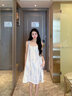 韓姿朵（Hanziduo）雙層紗布棉紗情侶睡衣女純棉吊帶睡裙夏季嬰兒紗綿綢男全棉家居服 3261女 XL 曬單實(shí)拍圖