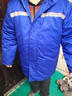 維菲黎冬季加油站加厚防靜電棉衣防寒服棉襖電工衣服棉襖工作服勞保棉服 藏藍 斜插兜款（內膽可拆） 175/XL 曬單實(shí)拍圖