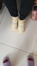 凰巣冬季保暖踩屎感高幫棉拖鞋女包跟厚底室內居家用PU皮防水月子棉鞋 高幫棉拖鞋卡其色【38-39】 曬單實(shí)拍圖