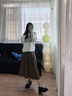 卓詩尼樂福鞋女2025年新款春秋復古粗跟厚底女鞋子高跟單鞋英倫風小皮鞋 黑色 37 曬單實拍圖