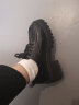 达芙妮（DAPHNE）小皮鞋女春秋单鞋新款粗跟中跟高跟鞋英伦风职业工作鞋子 黑色跟高5.3cm单里 35 标准码 实拍图