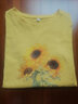 珞妮純棉t恤女長(cháng)袖春秋裝新款女裝韓版寬松百搭休閑體恤女上衣打底衫 黃向陽(yáng)花+白色抱月兔 L 建議100-110斤 曬單實(shí)拍圖