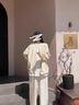 棉致美式重磅開衫衛(wèi)衣短外套女春秋冬季新款寬松韓版小個子加絨上衣 6603杏色【高品質(zhì)31.5】 常規(guī) L 100-115斤 曬單實(shí)拍圖