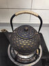 容山堂 蘇韻無(wú)涂層生鐵壺鑄鐵茶壺大容量大號(hào)砂鐵樹(shù)藤扇形龜甲紋 扇形生鐵壺 1800ml 曬單實(shí)拍圖