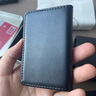 梵勒丹麥牛皮商務(wù)名片盒簡(jiǎn)約創(chuàng  )意大容量男女士名片夾精致擺件定制logo 爵士黑 曬單實(shí)拍圖